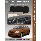 E-BİZ Toyota Corolla E120 (2002-2007) Torpido Örtüsü Ön Göğüs Koruma Araca Özel Çatlamayı Önler Kaymaz - Kahverengi