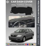 E-BİZ Toyota Corolla E120 (2002-2007) Torpido Örtüsü Ön Göğüs Koruma Araca Özel Çatlamayı Önler Kaymaz - Siyah - Gri