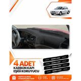 E-BİZ Toyota Corolla Efsane Kasa (1991-1997) Uyumlu Torpido Koruma Kılıfı Halısı Örtü - Siyah - TO012