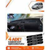 E-BİZ Volkswagen Caddy (2004-2010) Uyumlu Torpido Koruma Koruyucu Kılıfı Halısı Örtü Göğüs - Siyah - VW002