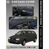 E-BİZ Volkswagen Golf 3 (1991-1997) Torpido Örtüsü Ön Göğüs Koruma Torpido Koruma Tam Uyum Çatlamayı Önler - Siyah