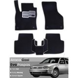 E-BİZ Volkswagen Golf 4 (1997-2004) Uyumlu Eva Paspas Tam Set–oto Paspas,araca Özel,su Geçirmez - Siyah - Gri