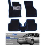E-BİZ Volkswagen Golf 4 (1997-2004) Uyumlu Eva Paspas Tam Set–oto Paspas,araca Özel,su Geçirmez - Siyah - Mavi