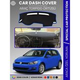 E-BİZ Volkswagen Golf 7 (2013-2020) Torpido Örtüsü Ön Göğüs Koruma Torpido Koruma Tam Uyum Çatlamayı Önler - Siyah - Mavi