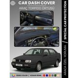 E-BİZ Volkswagen Jetta (1991-1997) Torpido Örtüsü Ön Göğüs Koruma Torpido Koruma Tam Uyum Çatlamayı Önler - Siyah
