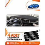 E-BİZ Volkswagen Jetta (1997-2003) Uyumlu Ön Örtüsü Torpido Koruma Kılıfı Halısı - Siyah-Bej - VW009 - Siyah - Bej