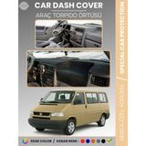 E-BİZ Volkswagen Transporter T4 (1990-2003) Torpido Örtüsü Ön Göğüs Koruma Torpido Koruma Tam Uyum Kaymaz - Siyah - Bej