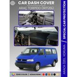 E-BİZ Volkswagen Transporter T4 (1990-2003) Torpido Örtüsü Ön Göğüs Koruma Torpido Koruma Tam Uyum Kaymaz - Siyah - Mavi