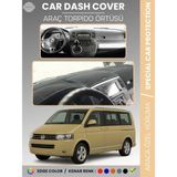 E-BİZ Volkswagen Transporter T5 (2003-2016) Torpido Örtüsü Ön Göğüs Koruma Torpido Koruma Tam Uyum - Siyah - Bej