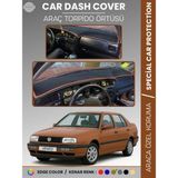 E-BİZ Volkswagen Vento (1992-1998) Torpido Örtüsü Ön Göğüs Koruma Torpido Koruma Tam Uyum Araca Özel - Kahverengi