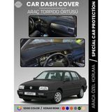 E-BİZ Volkswagen Vento (1992-1998) Torpido Örtüsü Ön Göğüs Koruma Torpido Koruma Tam Uyum Araca Özel - Siyah