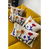 e-Bizz Store 4 Adet Punch Nakışlı Kırlent Kılıfı