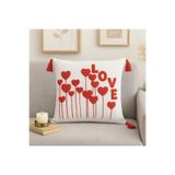 e-Bizz Store Punch Nakışlı 1 Adet Kırlent Kılıfı Love Aşk Sevgililer Günü