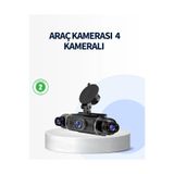 E BULURUM 4 Kameralı Araç İçi Kamera 1080P GPS Takip WiFi Gece Görüşlü GYM90880672