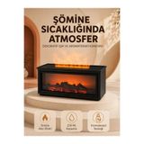 E BULURUM Alev Efektli Aroma Yayıcı Hava Nemlendirici Uzaktan Kumandalı Gece Lambası GYM67910113