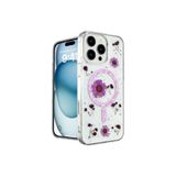 E BULURUM Apple iPhone 16 Pro Kılıf Daisy Simli Magsafe Kapak - Mor GYM77641081