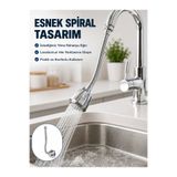 E BULURUM Çok Fonksiyonlu Musluk Uzatma Aparatı 360° Hareketli Krom Musluk Başlığı GYM84155924