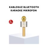 E BULURUM Karaoke Mikrofonu Bluetooth USB AUX Girişli Yankı Efektli GYM16387132