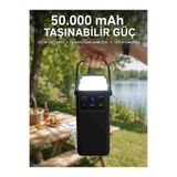E BULURUM LED Aydınlatmalı Powerbank 50.000 mAh 22,5 W Hızlı Şarj 4 Dahili Kablolu Dijital Pil Göstergeli Bata GYM69840469