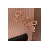 E BULURUM Rose Gold Renkli Taşlı “Bride” Gelin Tacı