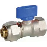 E.C.A. 1/2 Mavi Mini Küresel Valf, Kendinden Pex Hortum Uçlu ø16x2 Mm İç Vida - 102122348