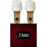 E.C.A CNK Termostatik Radyatör Petek Vanası Ventili 41.3mm 2'Lİ (Kompakt Tip Panel Radyatörler İçin)