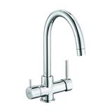 E.C.A Eca Dual Flow Çift Akışlı Mutfak Bataryası Krom 225 mm Yükseklik ve Tezgah Montajı 102118137