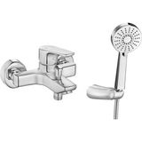 E.C.A Niobe Banyo Bataryası + Fırat Mafsallı Duş Seti Banyo Üst Takımı - Krom
