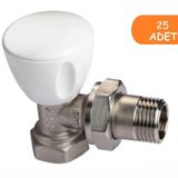 E.C.A. RV3 1/2 25 Adet Petek Havlupan Vanası Köşe Radyatör Valfi