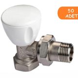 E.C.A. RV3 1/2 50 Adet Petek Havlupan Vanası Köşe Radyatör Valfi