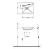 E.c.a Serel 4lıfe Yarım Tezgah Üstü Lavabo 48X60 - Beyaz - RENK