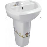 E.c.a Serel Çocuk Lavabo Mantar Dekor 40X50 + Çocuk Yarım Ayak Mantar Dekor - Beyaz - RENK