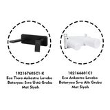 E.C.A Tiera Ankastre Lavabo Bataryası Mat Siyah Set (102167605C1-K+102166601C1)