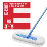 E-Cloth Flexi-Edge zemin ve duvar silgisi, zemin temizliği için yeniden kullanılabilir toz alma paspası, zemin temizleyici, harword, fayans, laminat ve diğer sert yüzeyler için ideal, 100 yıkama