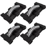 E-cowlboy 4 x Rulo Bar Tutamak Kolları Kavrama Kolu Jeep Wrangler JK JKU JL JLU TJ YJ Sports Sahara Freedom Rubicon Unlimited Gladyatör JT 1955-2023 UTV ATV Premium 550 Paracord İç Aksesuar (Gri)
