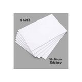 e Erta 35x50 Cm Beyaz Renkli Mukavva Karton 5 Adet Fon Kartonu Sert Renkli Karton