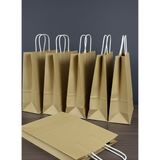 e ERTA Gold Renkli Kraft Çanta 25X31 cm 15 Adet Hediye Poşeti , Hediye Paketi , Kraft Kağıt Çanta - 25 x 31 cm