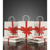 e ERTA Kurdele Desenli Kraft Çanta 25X31 cm 15 Adet Hediye Poşeti , Hediye Paketi , Kraft Kağıt Çanta - 25 x 31 cm