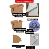 e ERTA Lüks Taşınma Seti,çeyiz ve Ev Taşıma Seti ,80X50X50 Koli 5 Adet ,70X40X40 Koli 5 Adet ,5m PATPAT,100X140 Kraft 5 Adet,pelur 100 Adet ,3 Adet Bant - 80x50 - 70x40