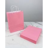 e ERTA Pembe Renkli Kraft Çanta 25X31 cm 10 Adet Hediye Poşeti , Hediye Paketi , Kraft Kağıt Çanta - 25 x 31 cm