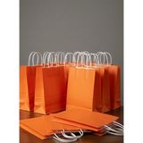 e ERTA Turuncu Renkli Kraft Çanta 25X31 cm 20 Adet Hediye Poşeti , Hediye Paketi , Kraft Kağıt Çanta - 25 x 31 cm