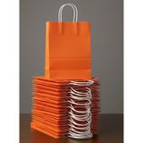 e ERTA Turuncu Renkli Kraft Çanta 25X31 cm 25 Adet Hediye Poşeti , Hediye Paketi , Kraft Kağıt Çanta - 25 x 31 cm
