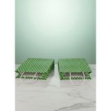 e ERTA Yeşil Benekli Kraft Çanta 25X31 cm 10 Adet Hediye Poşeti, Hediye Paketi Puantiyeli Kraft Kağıt Çanta - 25 x 31 cm