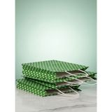 e ERTA Yeşil Benekli Kraft Çanta 25X31 cm 20 Adet Hediye Poşeti, Hediye Paketi Puantiyeli Kraft Kağıt Çanta - 25 x 31 cm