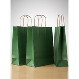 e ERTA Yeşil Renkli Kraft Çanta 25X31 cm -15 Adet- Hediye Poşeti , Hediye Paketi Kraft Kağıt Çanta - 25 x 31 cm