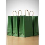 e ERTA Yeşil Renkli Kraft Çanta 25X31 cm -25 Adet- Hediye Poşeti , Hediye Paketi Kraft Kağıt Çanta - 25 x 31 cm