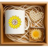 E-Hediyeci Kişiye Özel 3 Harf Monogram Hediye Kutusu, Papatya Hediye Sepetleri - P205