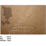 E Hobici Ahşap Kanaviçe Supla KS03 40X25CM