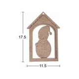E Hobici Ahşap Kardan Adam Yılbaşı Süsü 17,5X11,5CM F829