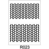 E Hobici Ardışık Desen Stencil Şablon 21X30 R-023 - Siyah